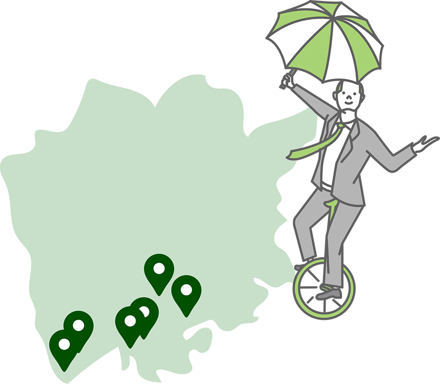 岡山県下7つの事業所の細やかなサービス